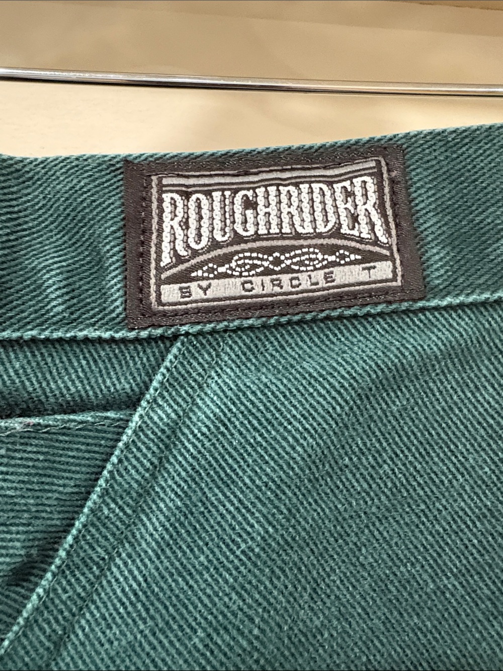 Vintage RoughRider Green High Rise Western Jeans, Size 12/14